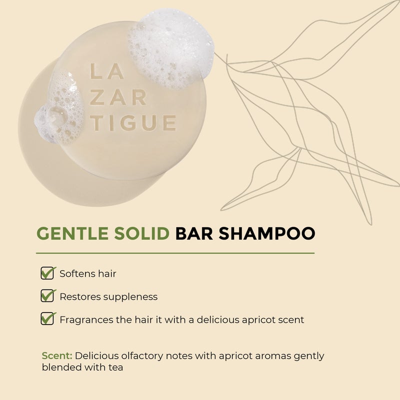 Lazartigue Gentle Solid Bar Shampoo, Desert Date Oil, Nourishes & Cleanses, Vegan, Sulfate & Silicone Free, 2.65 oz - Image 3