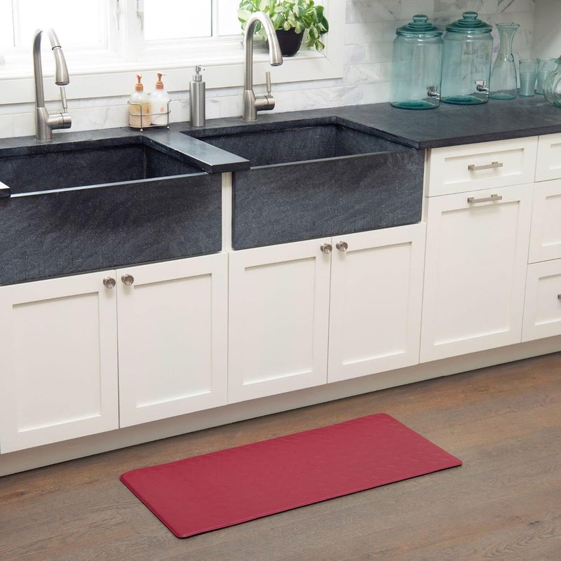 Home Dynamix Anti-Fatigue Kitchen Mat, Cushioned Non-Slip, Red 17"x39" - Image 5