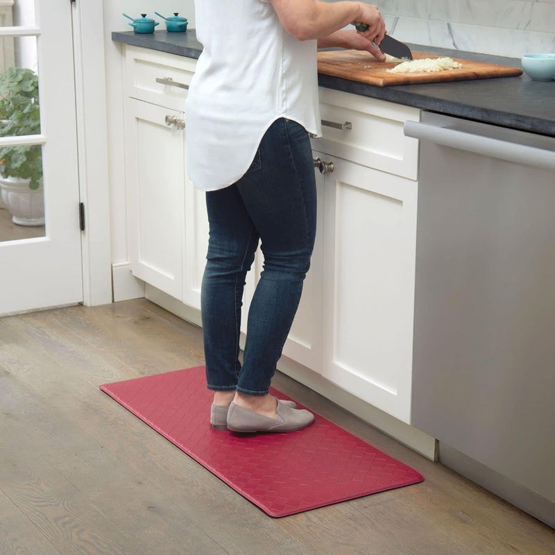 Home Dynamix Anti-Fatigue Kitchen Mat, Cushioned Non-Slip, Red 17"x39" - Image 2
