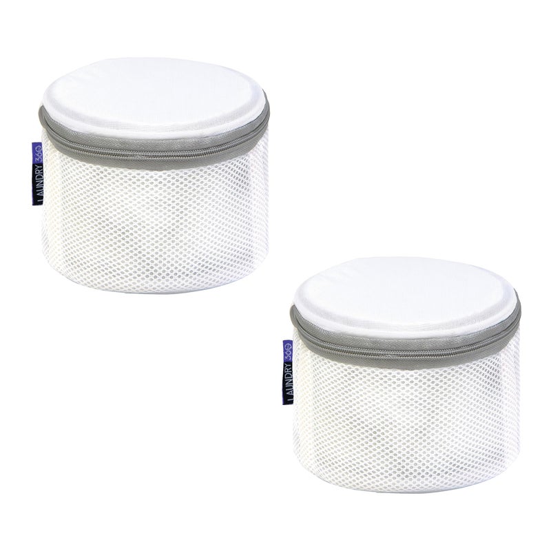 Woolite Laundry 360 2 Pack Bra Wash Bag  Laundry  Washing and Drying  Holds 4 Full Size Bras  Panties  Socks Micro Mesh Fabric 