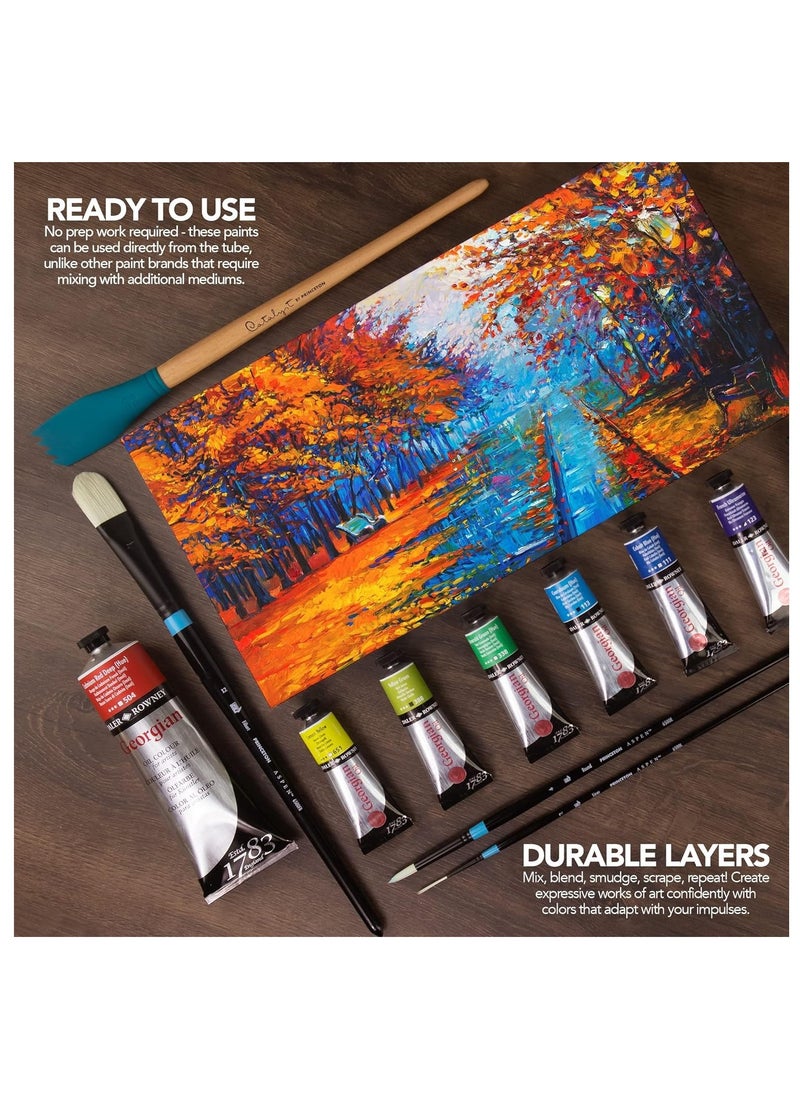 Daler Rowney Georgian Oil Colour Tube 38ml Content Vandyke Brown Hue  - Image 4