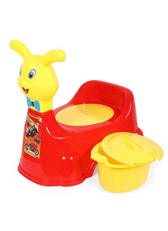 Nabhya Rabbit Baby Potty Training Seat Chair For Kidsinfant Potty Toilet Chair With Removable Bowl & Closing Lid (Red)  - Image 1