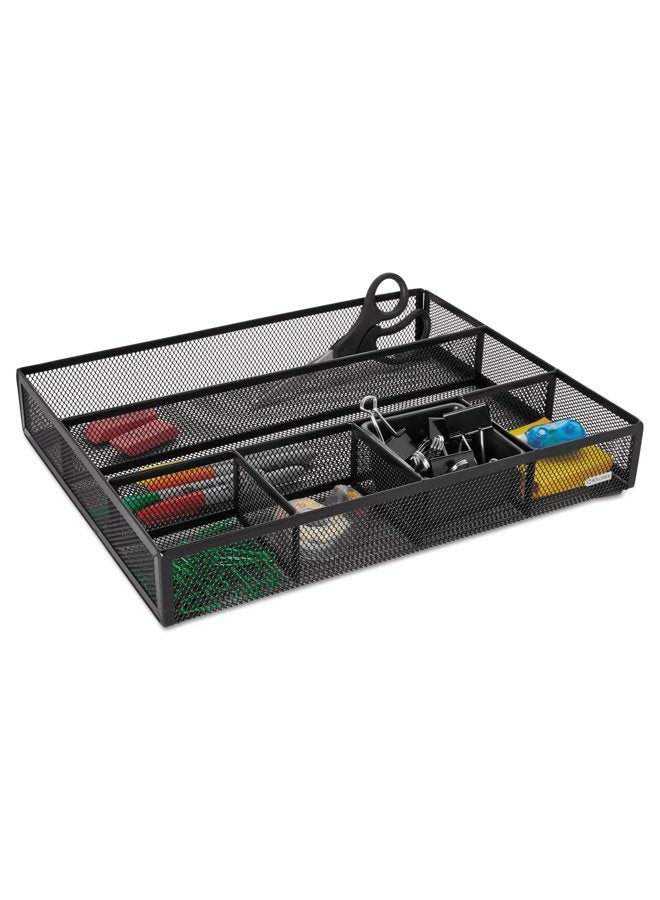Rolodex Deep Desk Drawer Organizer, Metal Mesh, Black (22131) 11.75 inches long by 15.25 inches wide - Image 2
