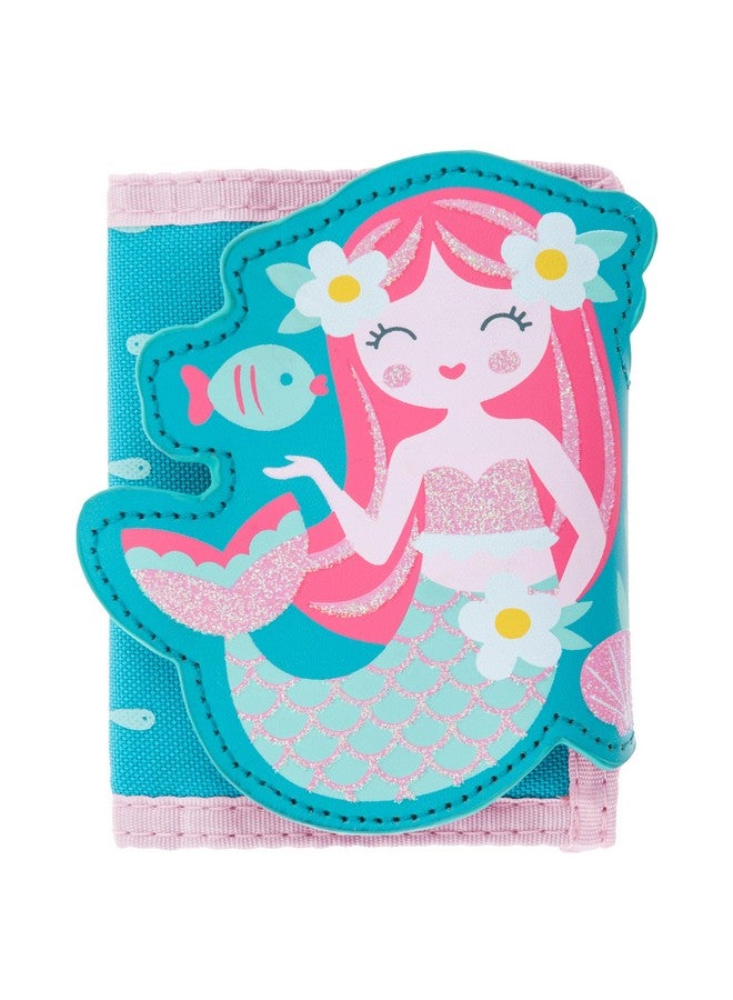 Stephen Joseph Stephen Joseph Kids' Cartoon Wallet - Slim Trifold with Zippered Pocket, Toddler Coin Holder, Front Pocket Printed Purse - Mermaid Theme Gift for Children  - Image 1