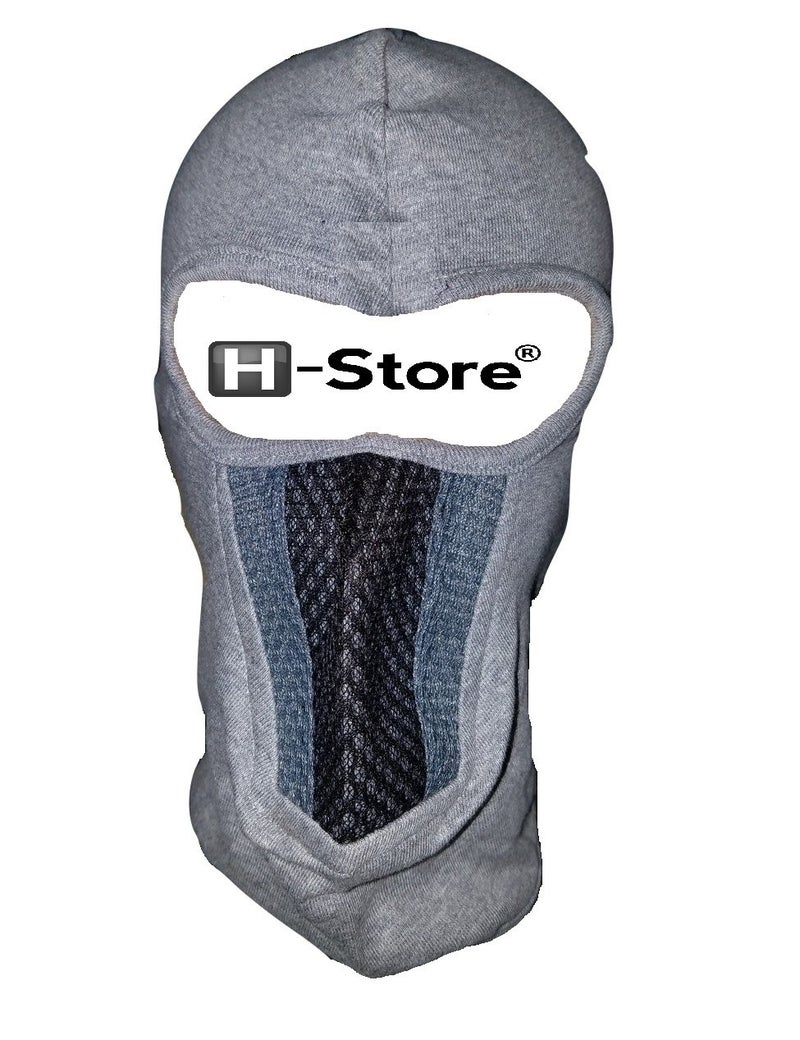 H-Store Filter Bike Riders Anti Pollution Dust Sun Protecion Full Face Cover Mask (White with Grey and Black) - Image 2