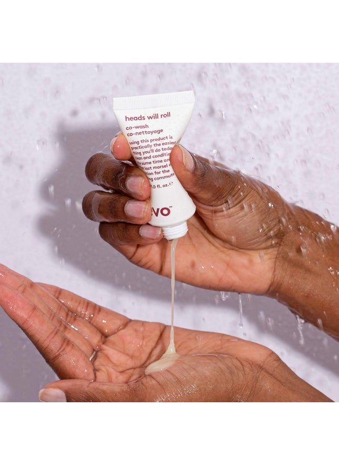 EVO Heads Will Roll Cleansing Conditioner For Curly Hair - Moisturizing Curl Defining & Frizz Eliminating - Travel Size, 30Ml / 1.01Fl.Oz  - Image 3