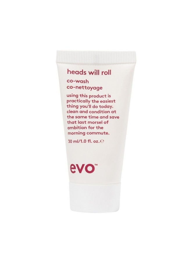 EVO Heads Will Roll Cleansing Conditioner For Curly Hair - Moisturizing Curl Defining & Frizz Eliminating - Travel Size, 30Ml / 1.01Fl.Oz  - Image 1