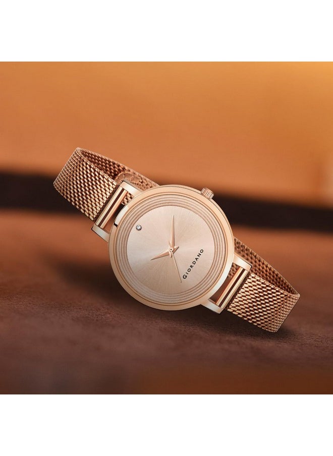 GIORDANO Giordano Fashionista Collection Stylish Analogue Watch for Women | Unique Design with Color Variant Mesh Metal strap | Ladies Wrist Watch to Compliment Your Look Ideal Gift for Women’s |Girls - GD4067  - Image 4
