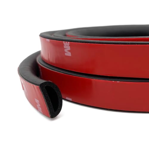 Aroilder Foam Rubber Seal Strip, Self-Adhesive D Shape EPDM Rubber Weather Stripping for RV, Boat, Auto, Truck, Marine, Garage Doors/Window and More, W:1"; H:0.5",13Ft - Image 1