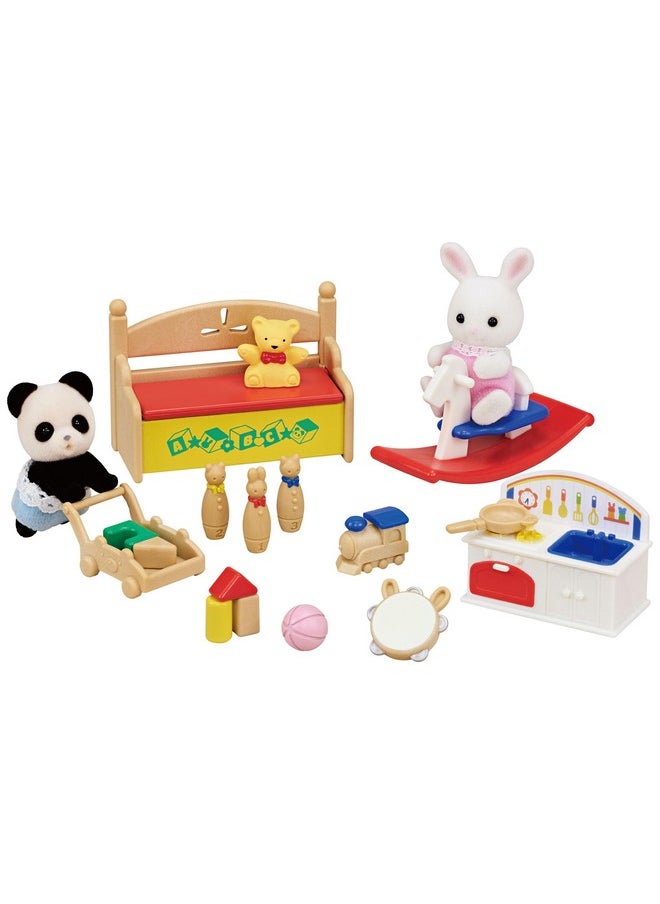 Calico Critters Calico Critters Baby's Toy Box - Includes Snow Rabbit and Panda Babies  - Image 1