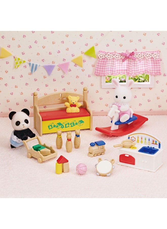 Calico Critters Calico Critters Baby's Toy Box - Includes Snow Rabbit and Panda Babies  - Image 3