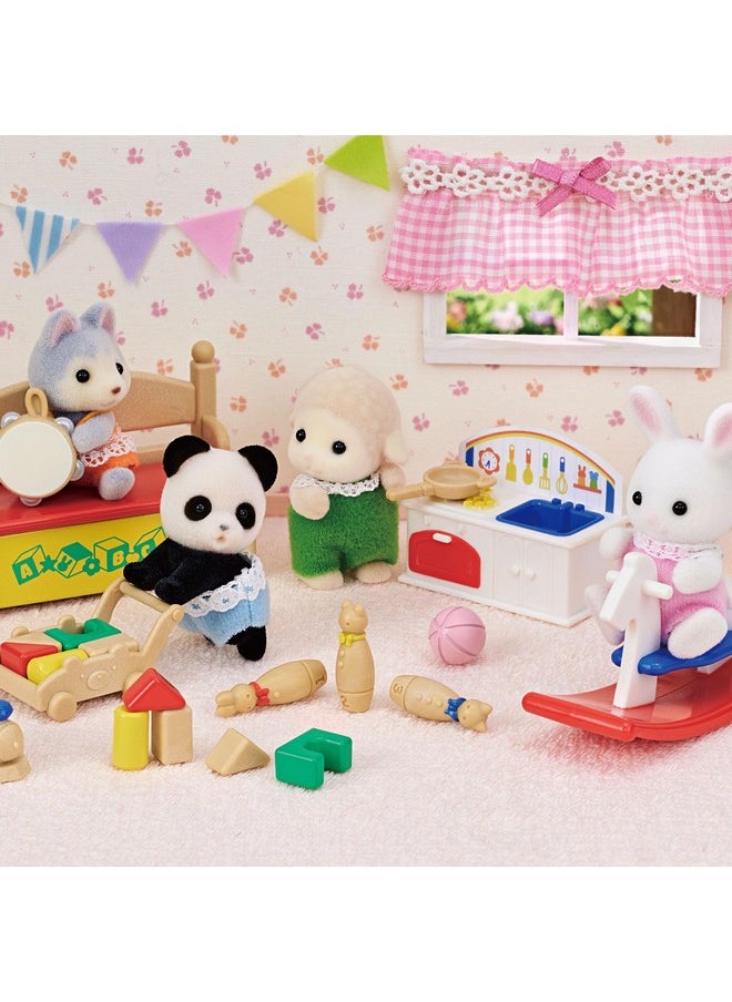 Calico Critters Calico Critters Baby's Toy Box - Includes Snow Rabbit and Panda Babies  - Image 4