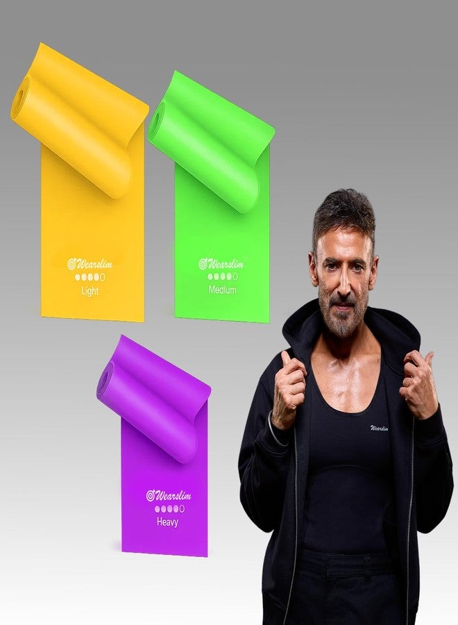 Wearslim® Professional Resistance Loop Bands | Elastic Exercise Band Set for Women | Best Resistant Workout Loops for Booty, Glute, Leg & Thigh Exercising Set of 3 (1.5 Meter Each) - Image 1