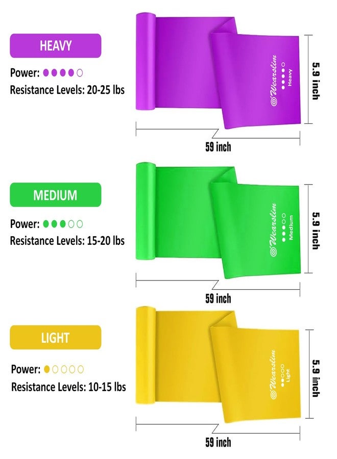 Wearslim® Professional Resistance Loop Bands | Elastic Exercise Band Set for Women | Best Resistant Workout Loops for Booty, Glute, Leg & Thigh Exercising Set of 3 (1.5 Meter Each) - Image 5