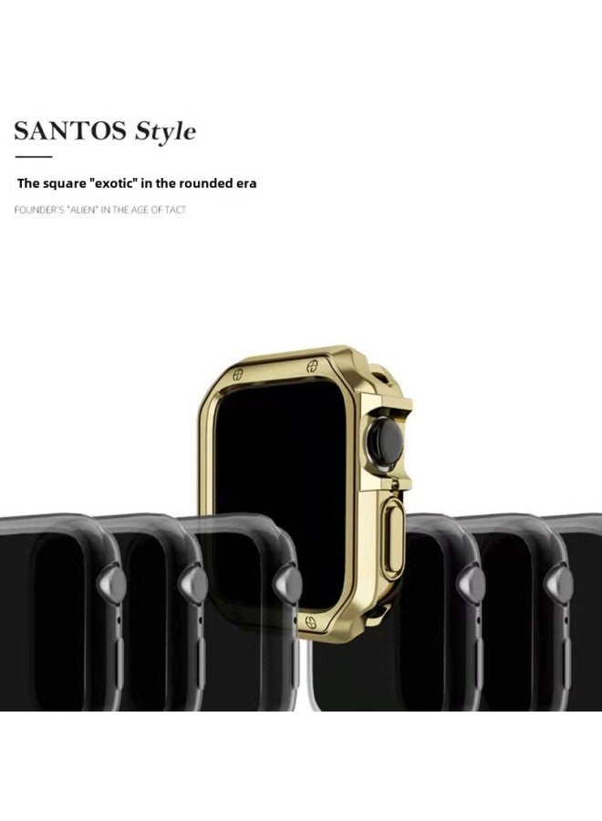 For Apple Hand TPU Armor Electroplated Protective Shell Electroplated 4645 Protective Case Iwatch10 Generation 89 Case 49-Color:Black-Exterior Dimension:L-42/44/45MM - Image 5