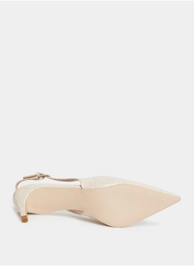 RAID Slingback Kitten Heel Pointed Toe Pumps by Styli