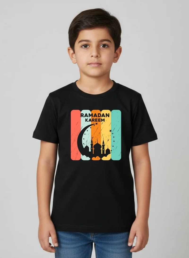 بيبي كلو Unisex Kids Ramadan Kareem Retro Print Cotton T-Shirt