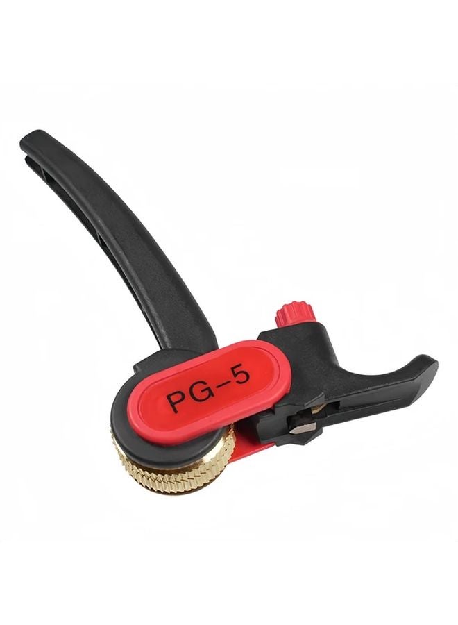 Black Red Manual Cable Stripping Machine PG5 Replaceable Blade Handheld Wire Stripper - Image 1