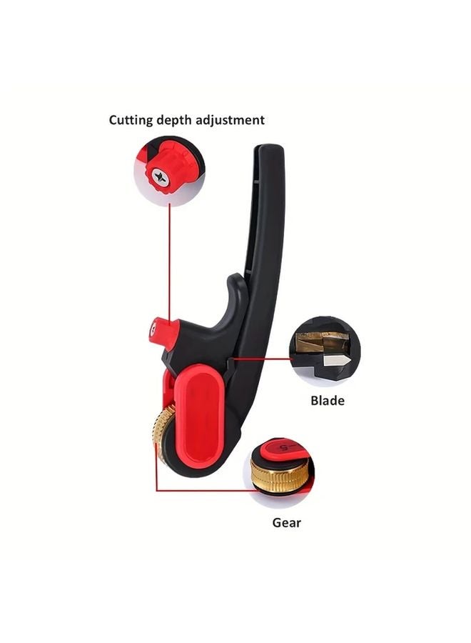 Black Red Manual Cable Stripping Machine PG5 Replaceable Blade Handheld Wire Stripper - Image 3