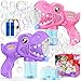 Yunaking Bubble Gun Toys for Girls Bubble Machine for Kids 2 Rechargeable Dino Toys Easter Basket Stuffers Gift for 3 4 5 6 7 8 Girls Toddlers Ages 46 Outdoor Summer Birthday Christmas Valentines - Image 2