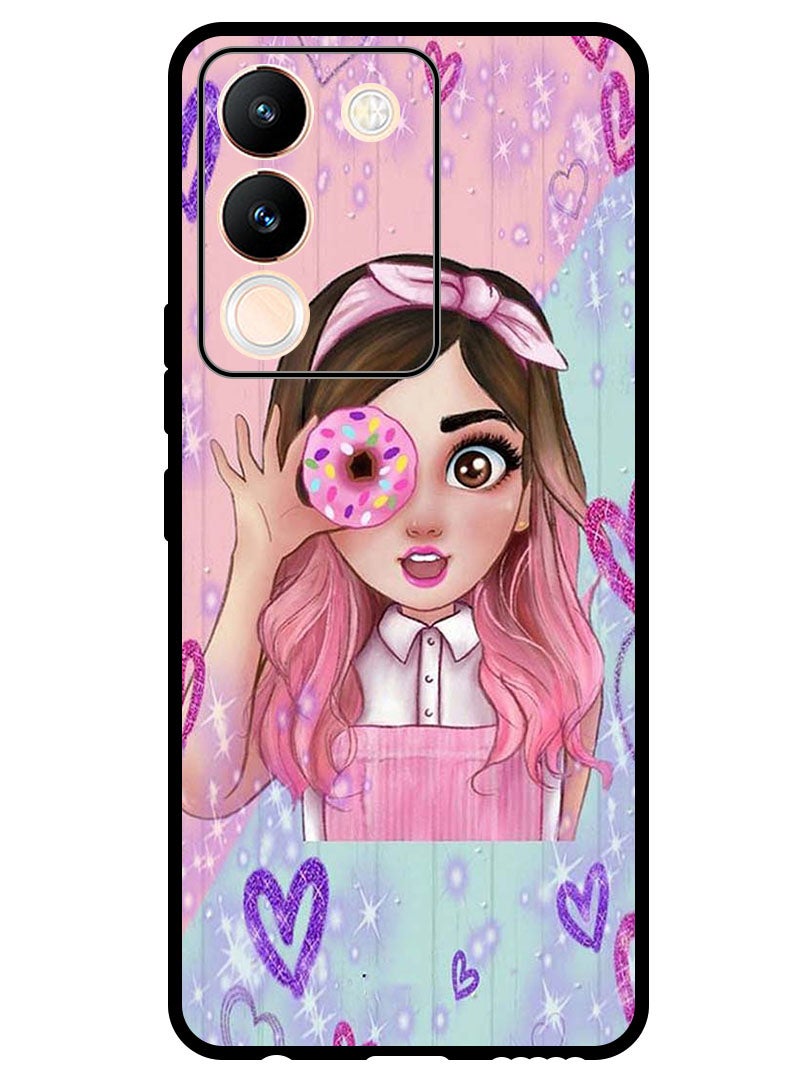 Theodor Protective Case Anti Scratch Shock Proof Bumper Cover For Vivo Y200 Donut Love - Image 1