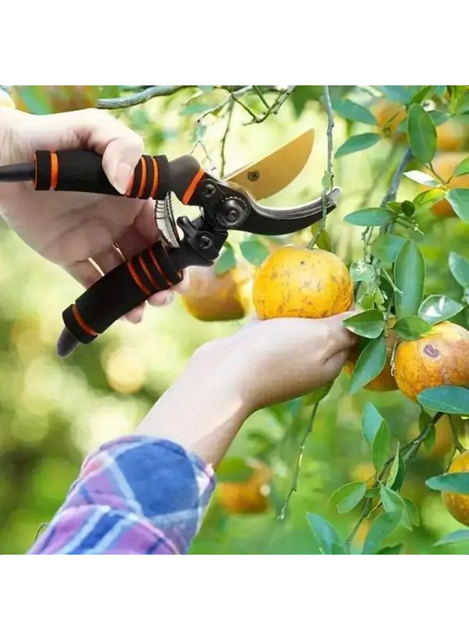 Professional Heavy Duty Bypass Pruning Shears 8.5 Inch With SK5 Steel Blades Non Slip Grip For Trees Shrubs Flowers Hedges And Fence Pruning Manual Garden Tool Home And Commercial Use - Image 3