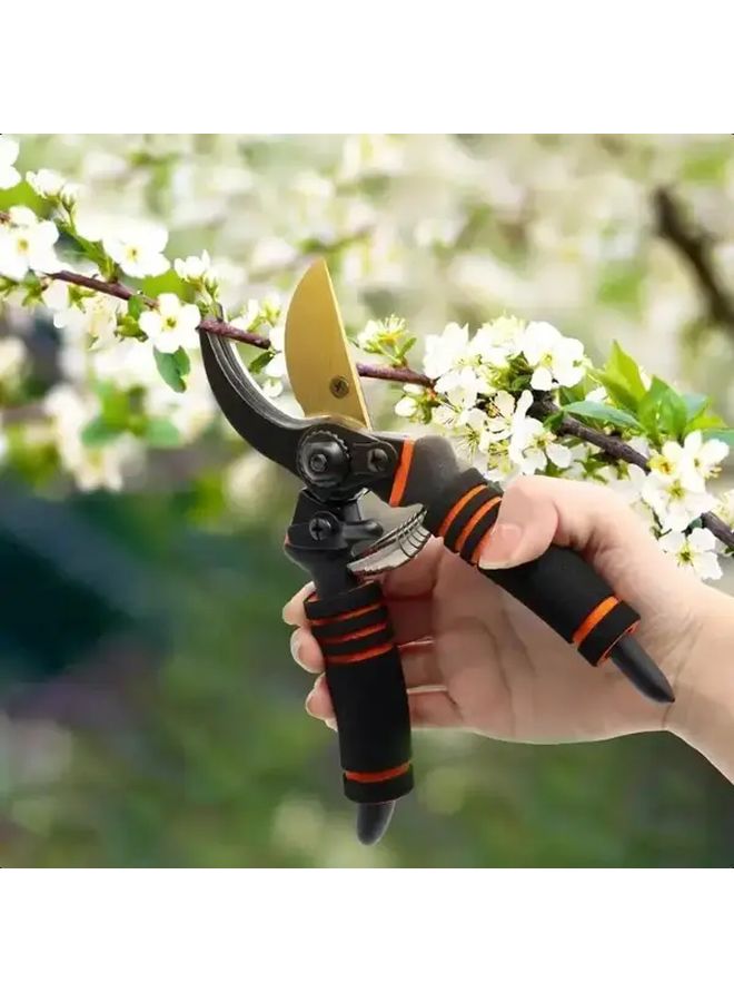 Professional Heavy Duty Bypass Pruning Shears 8.5 Inch With SK5 Steel Blades Non Slip Grip For Trees Shrubs Flowers Hedges And Fence Pruning Manual Garden Tool Home And Commercial Use - Image 4