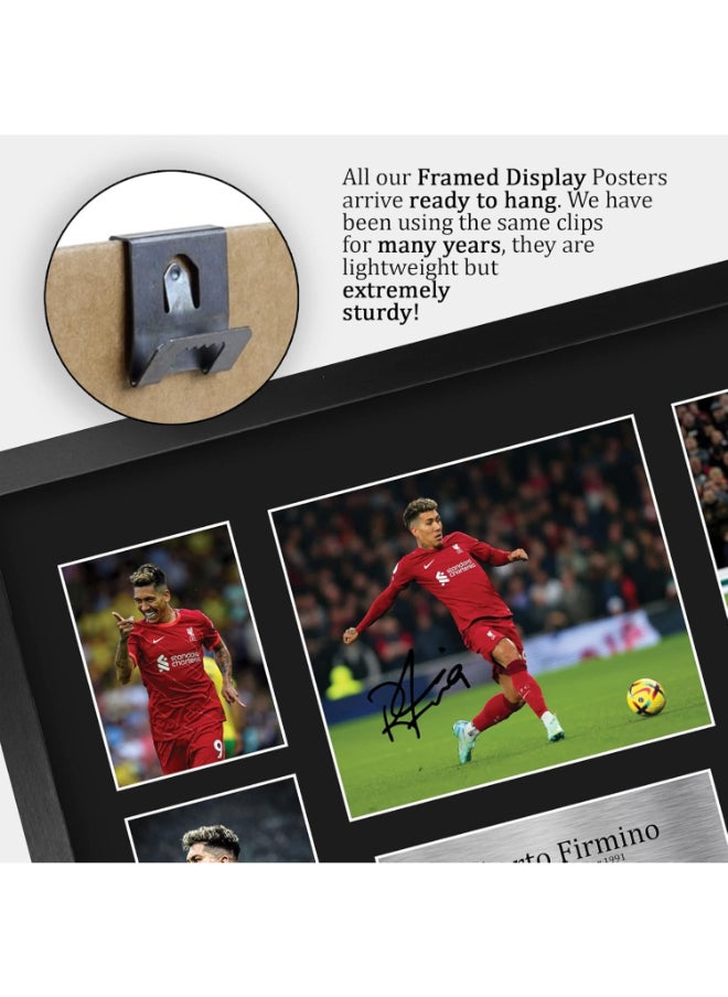 HWC Trading HWC Trading Roberto Firmino Liverpool 16 x 12 inch (A3) Printed Gifts Memorabilia Signed Autograph Photograph Display for Football Fans and Supporters - 16" x 12" Framed  - Image 5