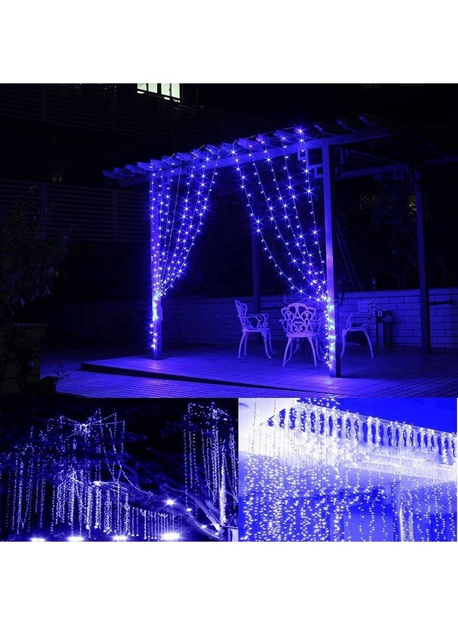 Gesto أضواء LED زرقاء من جيستو للزينة - أضواء خيطية لتزيين المنزل، أضواء خرافية | أضواء تزيين عيد الميلاد، عيد الديوالي للشرفة | أضواء بكسل سلك نحاسي (12 متر | عبوة من 2)  - Image 5