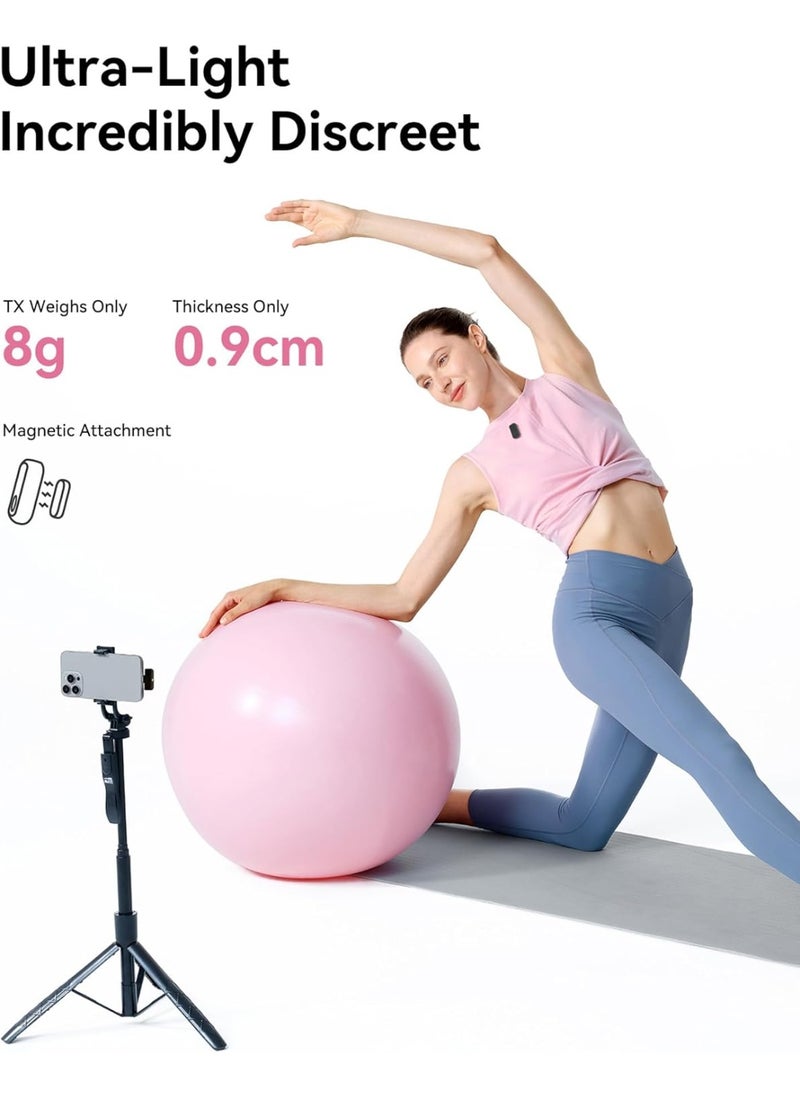 Hollyland LARK A1 DUO Type-C Version Wireless Microphone for iPhone 15/16 & Android, Pure Sound, 3-Level Intelligent Noise Cancellation, Magnetic Mini Microphone for Vlogging, YouTube, Podcast, TikTok