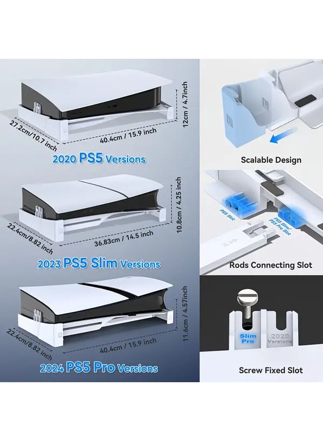 Universal Desktop Stand For PS5 PS5 Slim Horizontal Placement Stable Design - Image 2