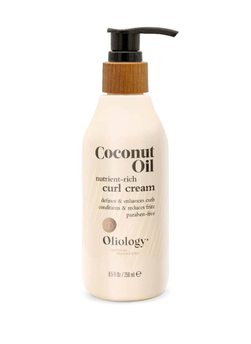 Oliology - Oliology Coconut Oil Curl Cream - Defines & Enhances Curls & Waves | Botanically Infused | Conditions & Reduces Frizz | Made in USA, Cruelty Free & Paraben Free (8.5oz) - Image 1