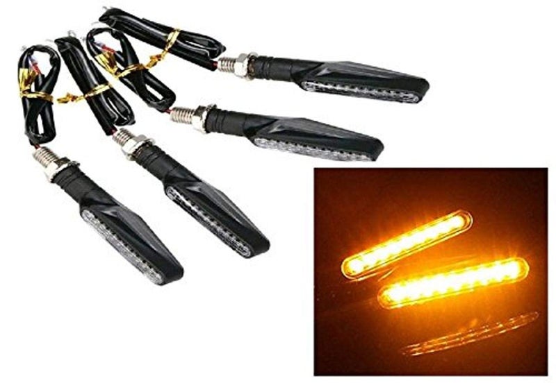 PA Motorcycle Amber LED Turn Signal Indicators Light Lamp Regal Raptor 4Pcs for TVS Apache RTR 160 - Image 2