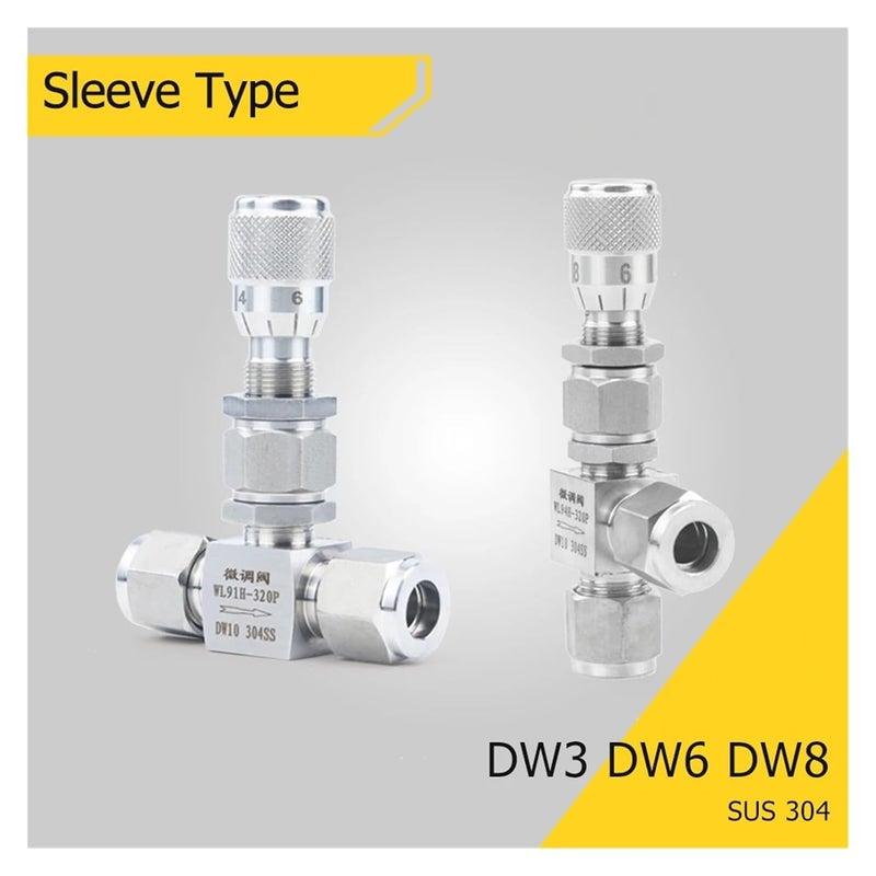 Stainless Steel 304 Needle Valve Micro Flow Regulating Metering Controller 8mm High Elbow 90 Degree - Image 3