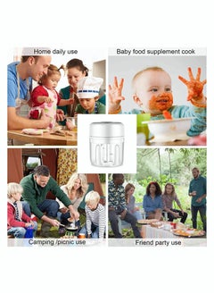 Y&D MINI Garlic Machine White Electric and Onion Grinder Usb Charging Portable Masher Food Waterproof Processor for Kitchen Mini Slicer (White)  - Image 3