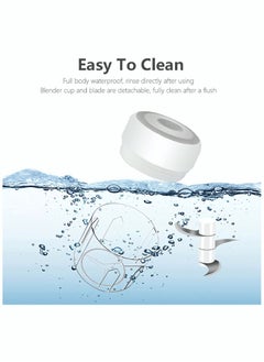 Y&D MINI Garlic Machine White Electric and Onion Grinder Usb Charging Portable Masher Food Waterproof Processor for Kitchen Mini Slicer (White)  - Image 5