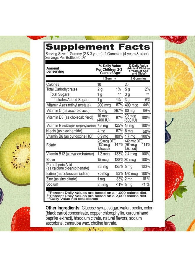 Go Healthy Natural Go Healthy Kids Multivitamin Gummies - Toddler & Children's Vitamin Gummy Supplement, Growth & Immune Support - Kosher, Halal, Non-GMO, Gluten-Free, Delicious Fruit Flavor - 30 Servings - Image 5