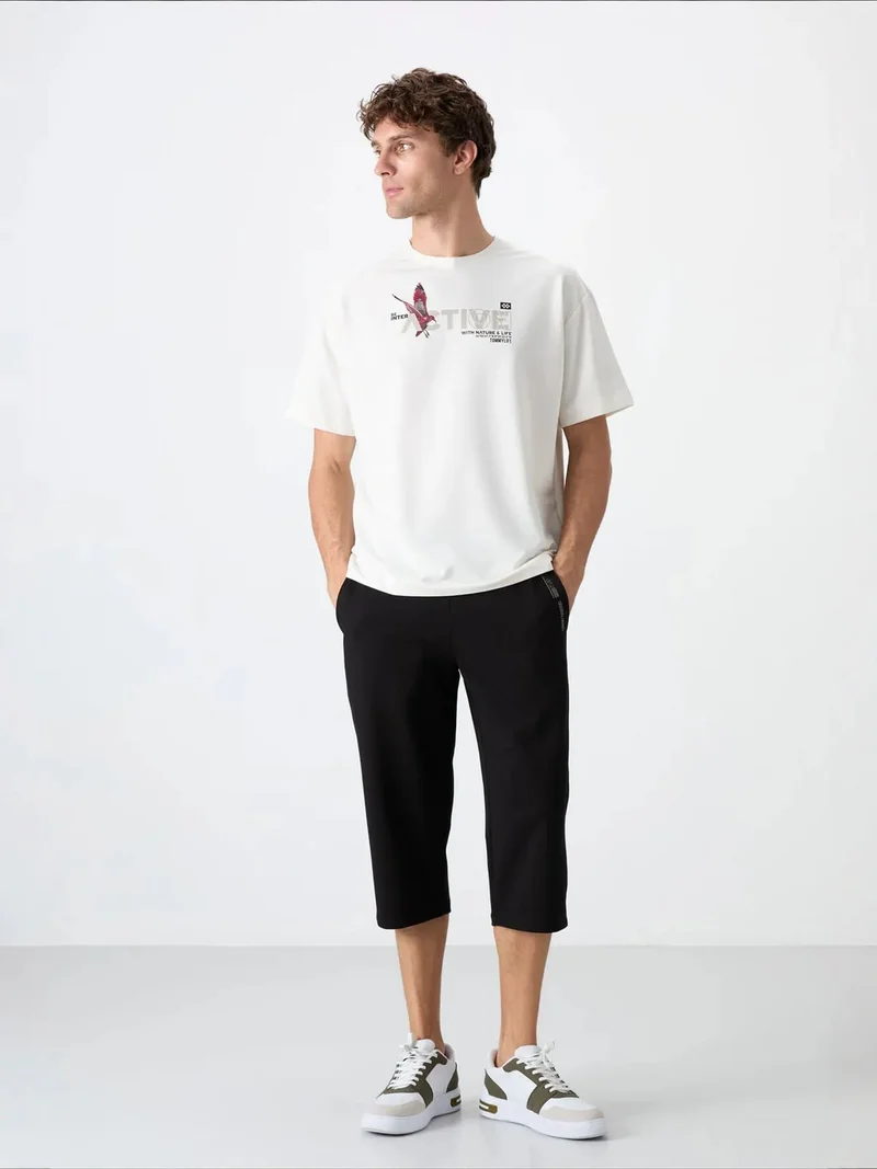 Tommylife Navy Blue TOMMY Men's Cotton Blend Shorts for Men | Best Price UAE
