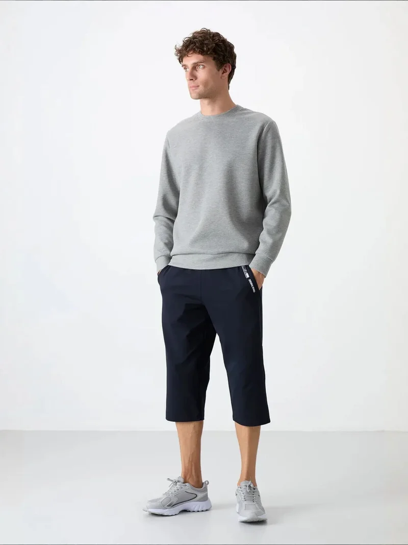 Tommylife Navy Blue TOMMY Men's Cotton Blend Shorts for Men | Best Price UAE