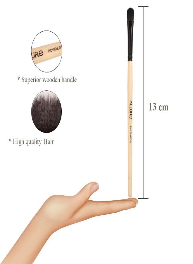 ALLURE Classic Eye Shadow Makeup Brush, Wooden Bamboo Handle, Super Soft Dense Bristles for Contouring and Blending, Professional Makeup Tool - Image 3