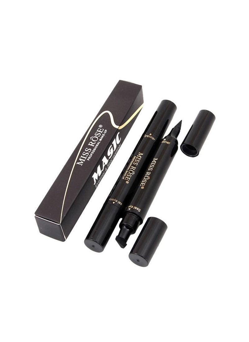 MISS ROSE M Precision Winged Look Longlasting Waterproof Quick-Dry Stamp Eyeliner Pen in Black  - Image 1