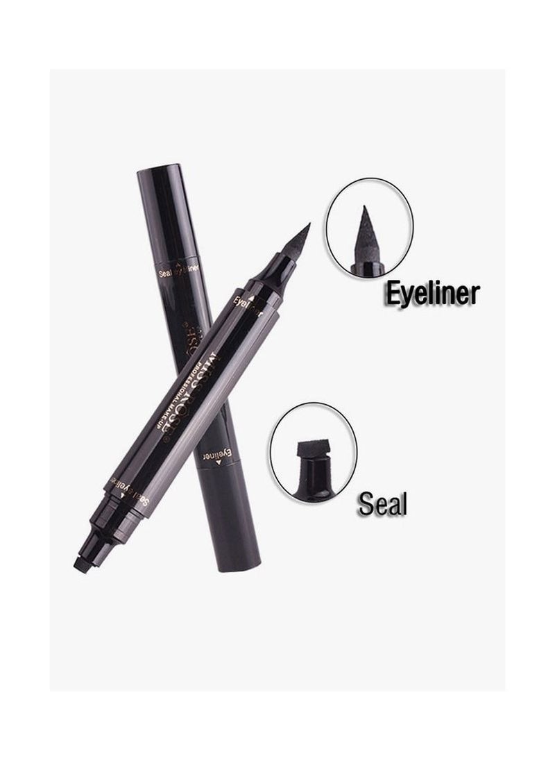 MISS ROSE M Precision Winged Look Longlasting Waterproof Quick-Dry Stamp Eyeliner Pen in Black  - Image 3