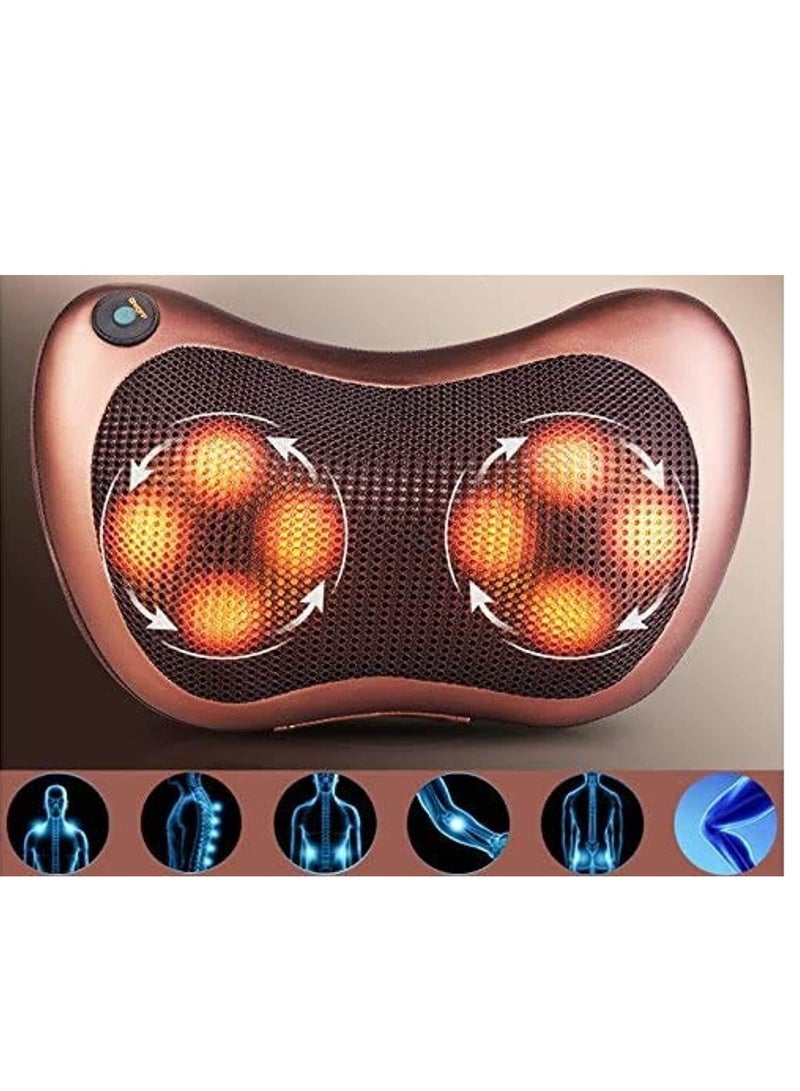 ELTRAZONE Neck Massage Pillow And Shoulders, Adomen, Legs Back Massager Relaxation By 8 Head With Magnet Vibrator Electric Heating Kneading Therapy - Image 3