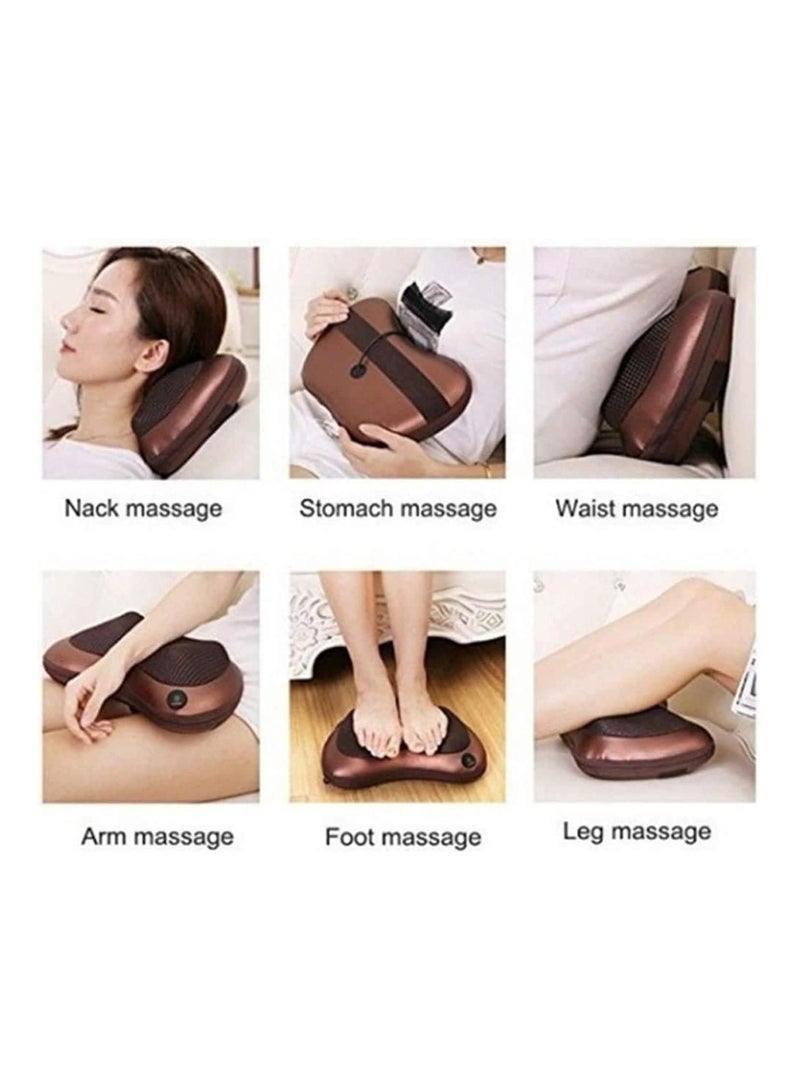 ELTRAZONE Neck Massage Pillow And Shoulders, Adomen, Legs Back Massager Relaxation By 8 Head With Magnet Vibrator Electric Heating Kneading Therapy - Image 5