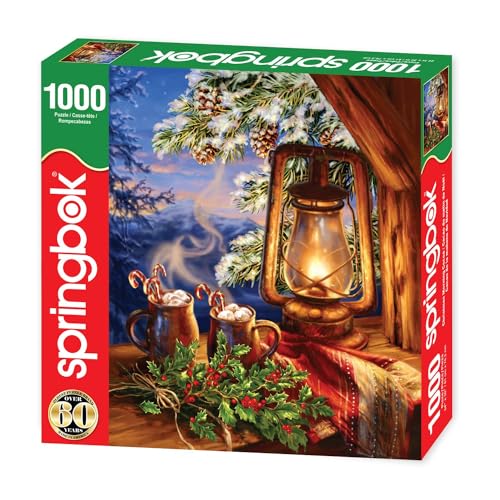 Springbok 1000 Piece Jigsaw Puzzle for Adults Christmas Morning Cocoa Winter Holiday 1000 pc Large Piece Puzzle Unique Cut Interlocking Pieces - Image 5