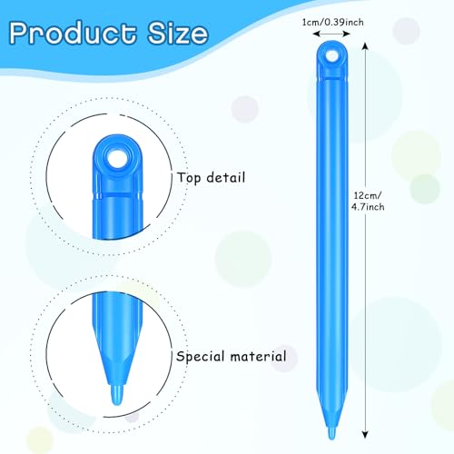 Chinco 6 Pcs LCD Writing Tablet Pen Replacement for Kids Drawing Tablet Doodle Board Kids Stylus Pen for Drawing Pad,3 Colors - Image 2