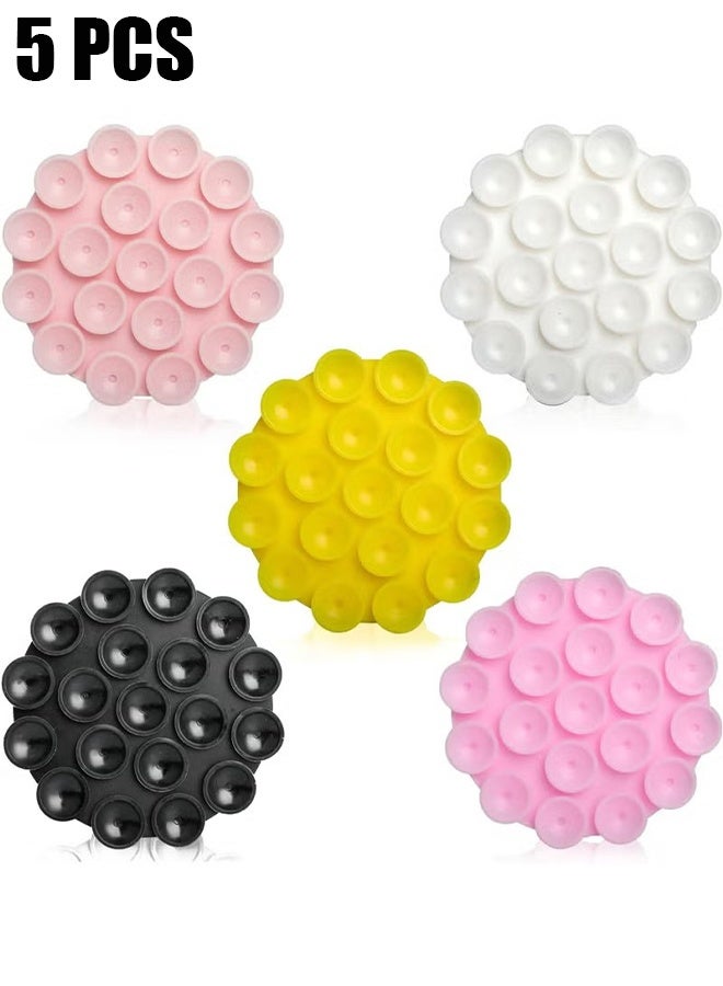 اتش واي 5 قطع شفط الهاتف حالة لاصقة سيليكون شفط كأس حامل الهاتف للأجهزة المحمولة اليدوية (5 ألوان) - Image 1