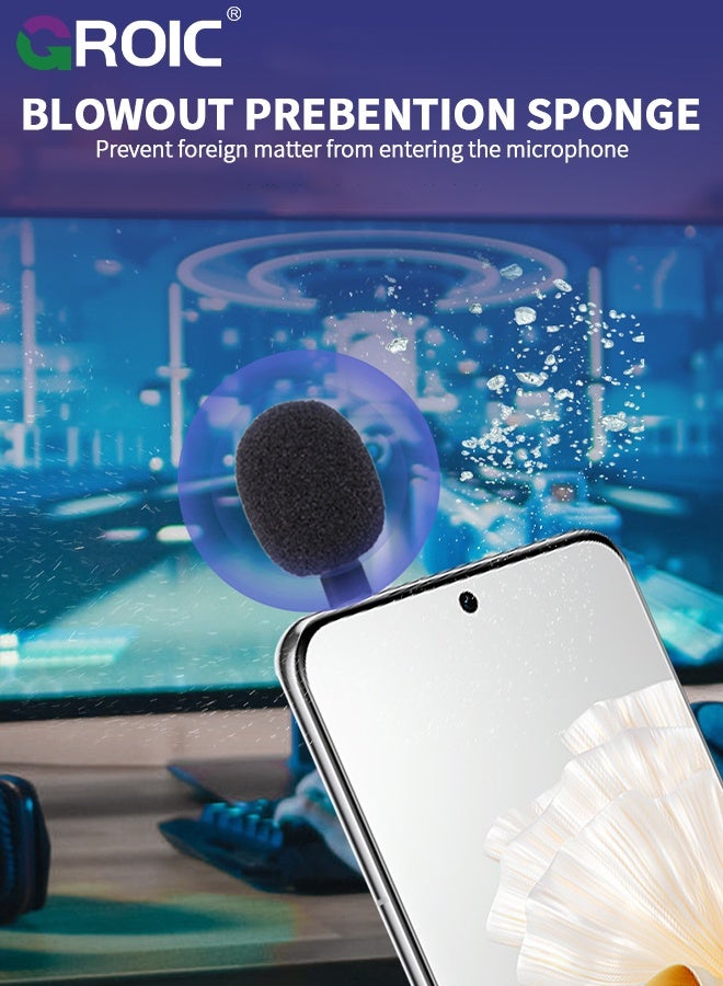 GROIC External Camera Microphone 3.5mm, Mini Omnidirectional Condenser Microphone with Noise Reduction, for DSLR Camera, Camcorder, YouTube, Vlogging, Video Recording  - Image 4