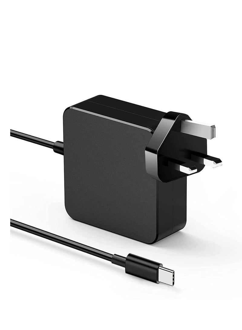 65W USB C Power Charger for Macbook Pro/ Macbook Air /HP Specter / Lenovo ThinkPad T480 Yoga/ Samsung/Dell XPS Latitude/ASUS/ Acer/Xiaomi Air /Huawei Matebook Laptop Charger - Image 1