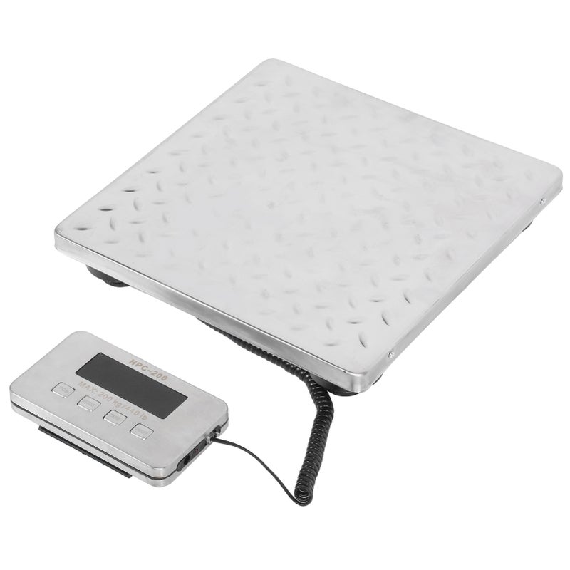 Postal Scale: Stainless Steel Platform With Non-Slip Feet - Built-In Battery & USB Cable, Separable Digital Display for Home Warehouse, Business Office, Post Office Use - Image 1